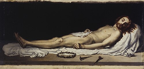 Esquisse pour l'église de Malakoff : Le Christ mort, 1873, Adolphe-Henri Dubasty