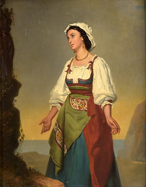Young Italian woman, 1884, Adolphe-Henri Dubasty