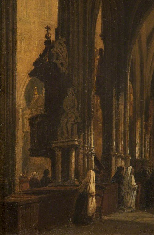Interior of a Church, 1841, Adolphe Hervier