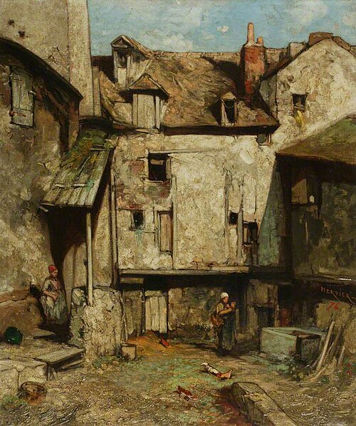 A Farmyard, 1874, Adolphe Hervier
