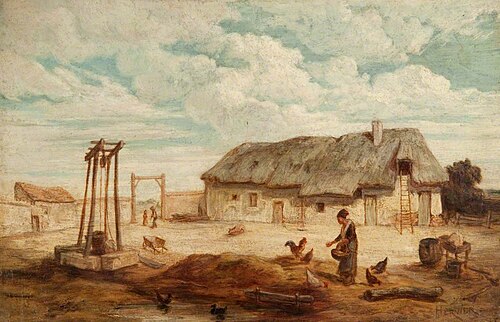 The Farmyard, , Adolphe Hervier