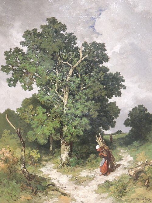 Ramasseuse de bois mort, 1873, Adolphe Hervier