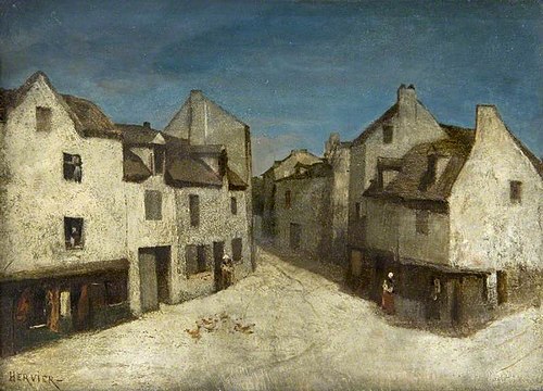 Village Street with Poultry, , Adolphe Hervier