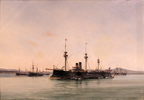 Escadre à Toulon, 1885, Albert Caussin