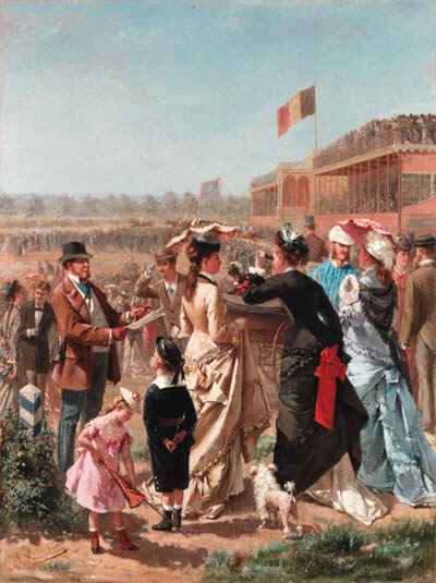 Elegant Company at the Races, 1870, Albert Roosenboom