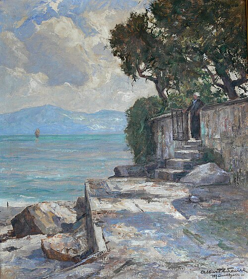 Szene am Bodensee, 1920, Albert Wenk