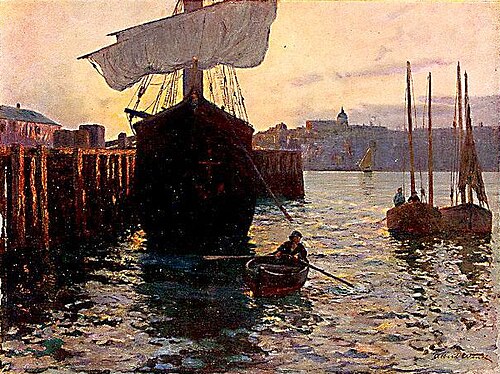 Im Hafen von Jersey, , Albert Wenk