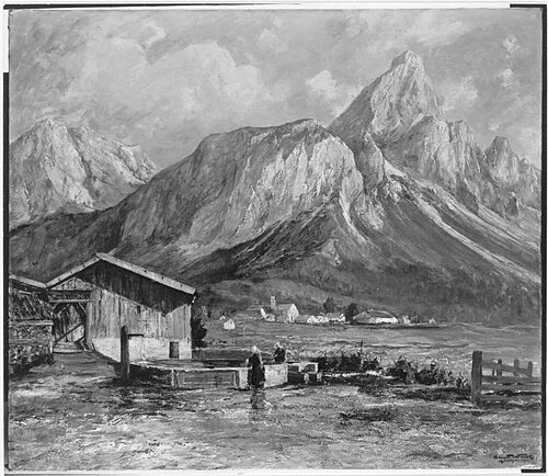 Die Soienspitze bei Ehrwald, 1911, Albert Wenk