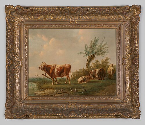 Weidelandschap met vee, 1860, Albertus Verhoesen