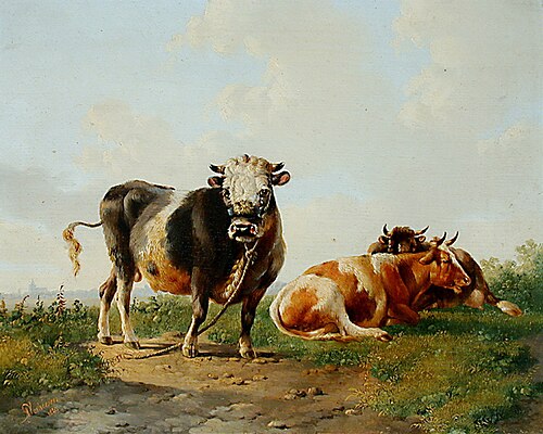 Three Cows, 1840, Albertus Verhoesen