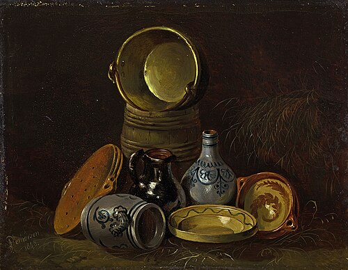 Stilleven, 1848, Albertus Verhoesen