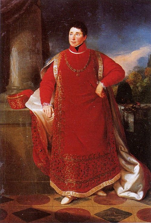 Charles Alain de Rohan jako rytíř Řádu zlatého rouna, 1841, Alexander Clarot