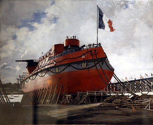 Lancement du cuirassé Hoche à Lorient en 1886, 1887, Alexandre Jean-Baptiste Brun