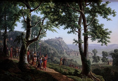 Vue du château et de la ville de Joinville, 1812, Alexandre Millin du Perreux