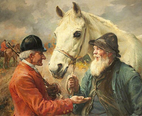 A Sporting Offer, 1910, Alfred William Strutt