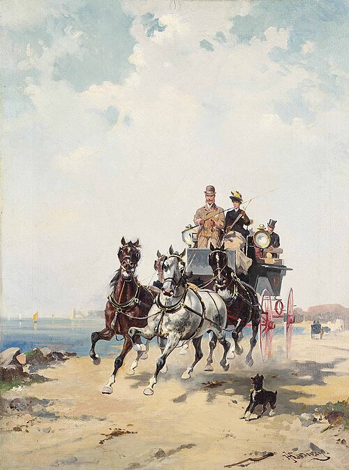 A coach by the shore, 1936, Alfredo Tominz