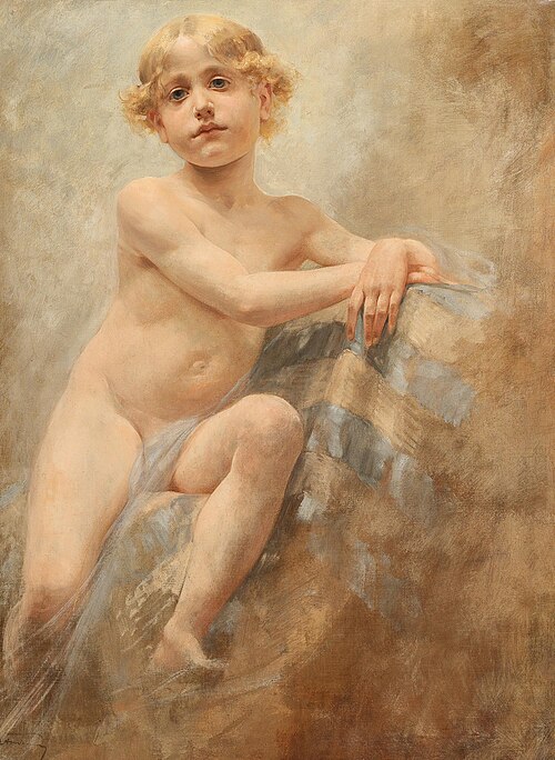 Boy with Blond Curls, 1919, Alois Hans Schram