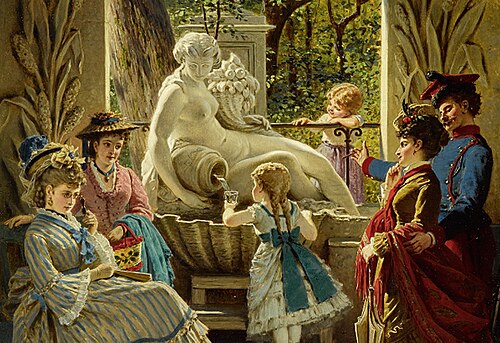 Am Schönen Brunnen (Schönbrunn), 1850, Anton Ebert