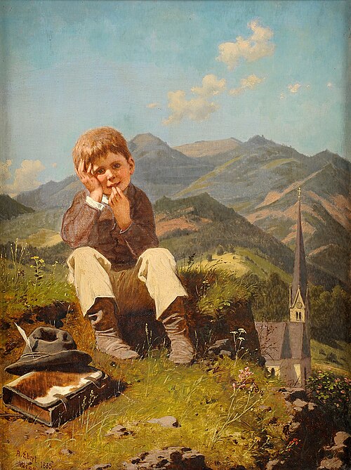 The Little Truant, 1885, Anton Ebert