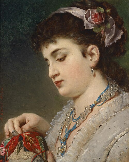 Handarbeit, 1896, Anton Ebert
