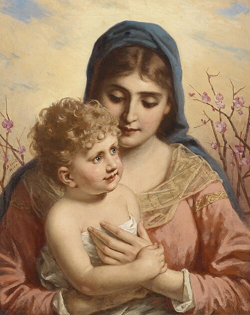 Madonna mit Kind, 1896, Anton Ebert