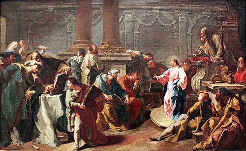 Christ Among the Doctors, 1730, Anton Kern