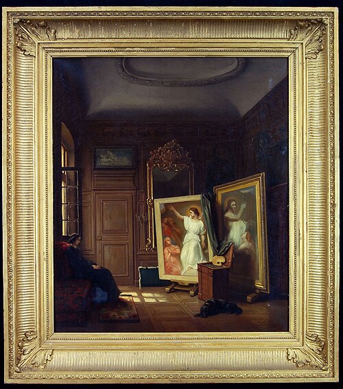 De kleine schilderkamer in het Pavillon Roquelaure, Scheffers verblijfplaats in Argenteuil, , Arie Johannes Lamme