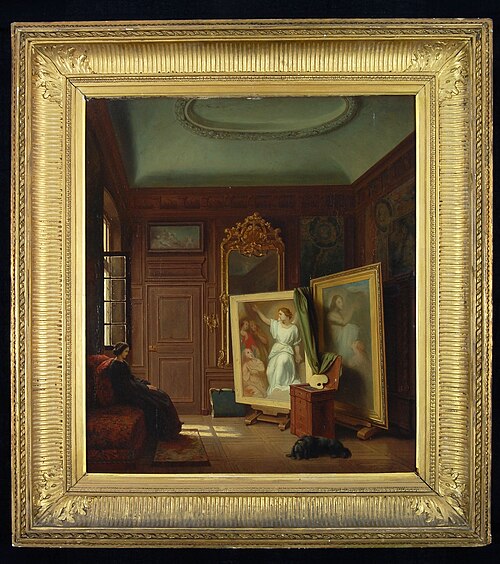 De kleine schilderkamer in het Pavillon Roquelaure, Scheffers buitenverblijf te Argenteuil, , Arie Johannes Lamme