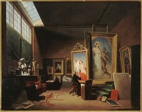 Atelier d'Ary Scheffer, rue Chaptal, 1851, Arie Johannes Lamme