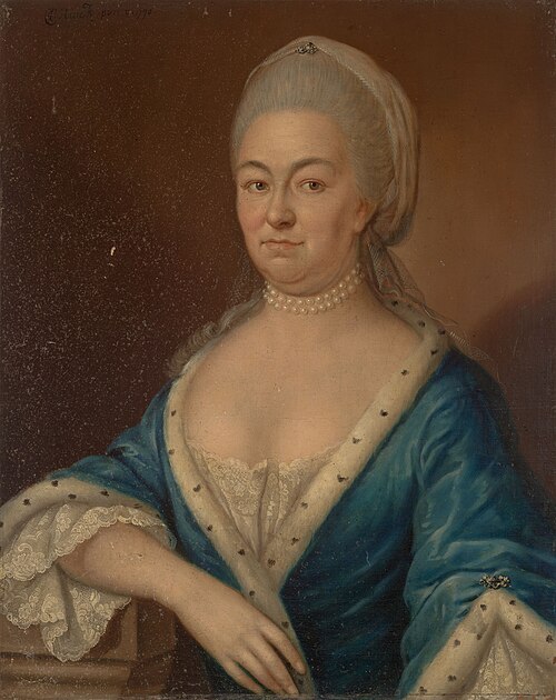 Portrait of Ursula Philippota van Reede (1709-1778), 1770, August Christian Hauck