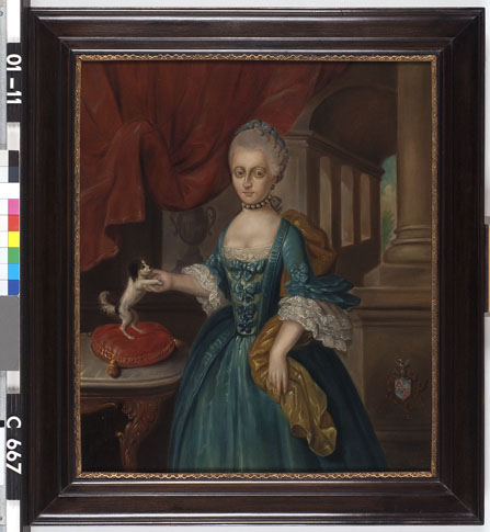 Portrait of Anna Elisabeth Chasteleyn (1741-1773), wife of Juliaan van Groenewegen, 1767, August Christian Hauck