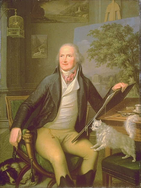 Jacob Philipp Hackert in His Studio, Naples, 1797, Augusto Nicodemo