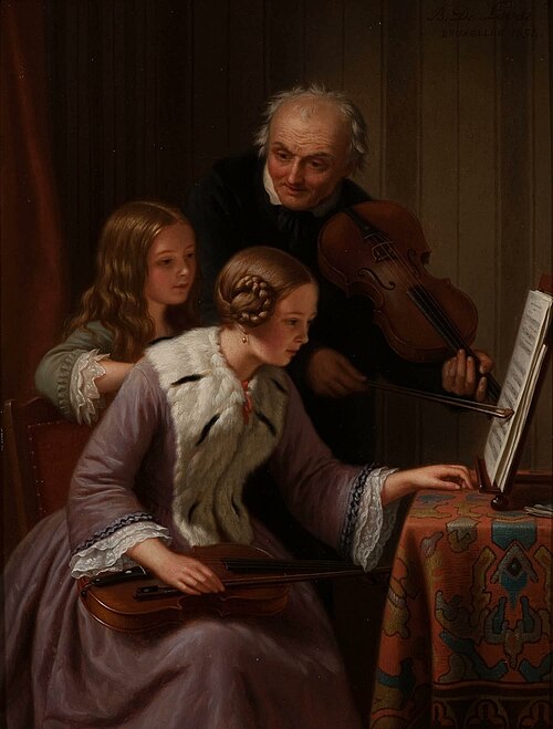 De Muziekles, 1854, Basile De Loose