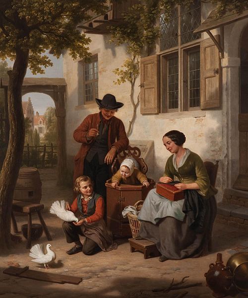 Het gelukkige gezin, 1856, Basile De Loose
