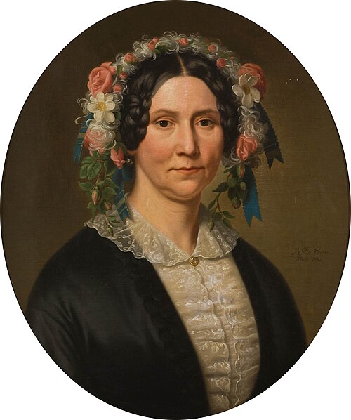 Portret van een vrouw, 1854, Basile De Loose