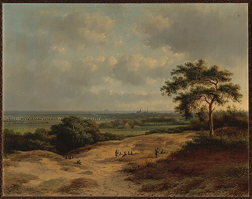 Landschap bij Bergen met legerkamp, , Bernardus Gerardus ten Berge