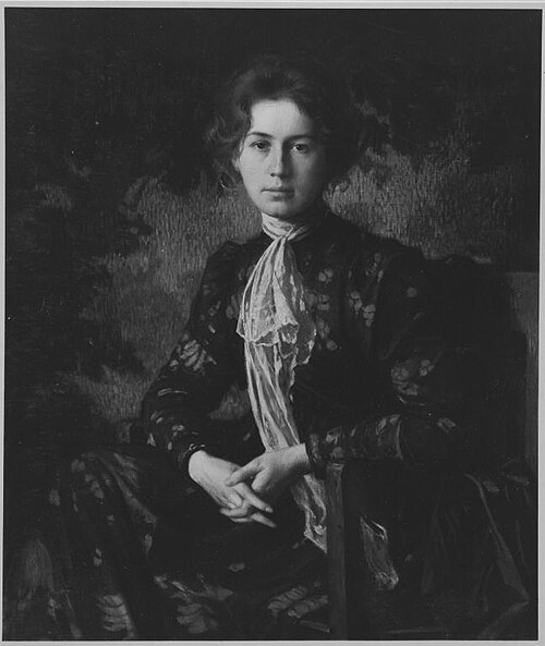 Rosa Blos, die Frau des Künstlers, 1902, Carl Blos