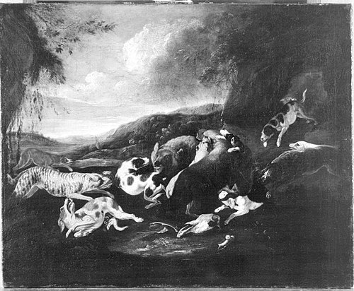 Bärenjagd, 1666, Carl Borromäus Andreas Ruthart