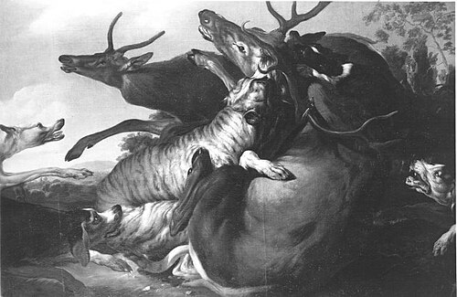Hirschjagd, 1666, Carl Borromäus Andreas Ruthart