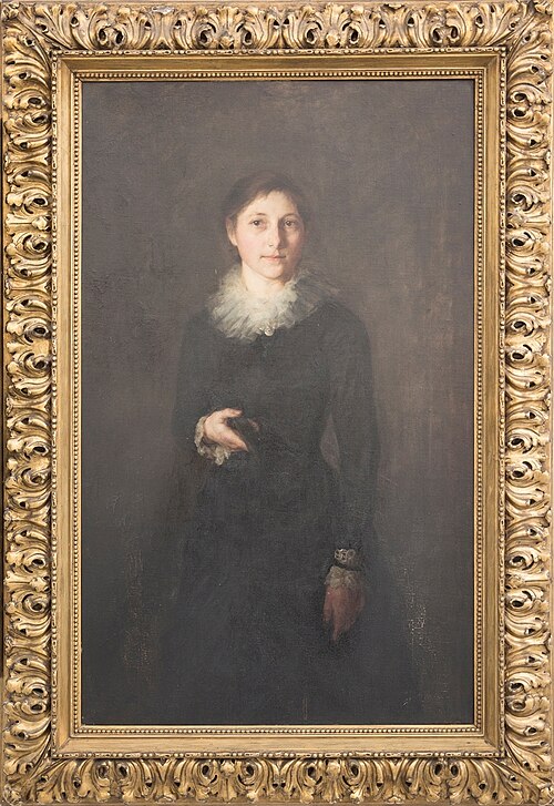 Agnes Steineger, ungdomsportrett, 1900, Carl Frithjof Smith