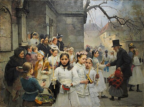 After first Communion, 1892, Carl Frithjof Smith