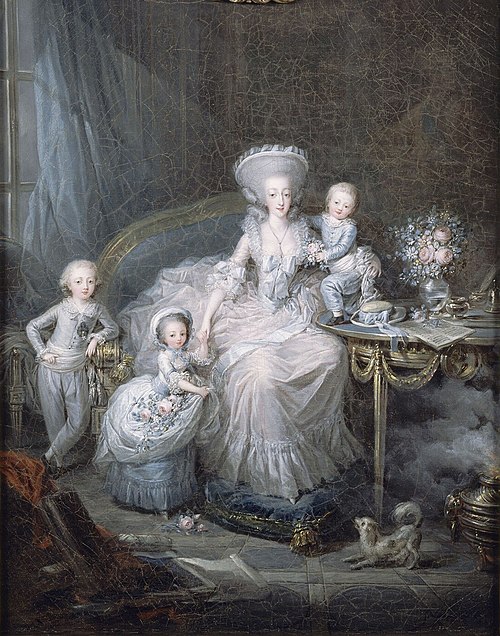 The Comtesse d'Artois and her children, 1780, Charles Le Clercq