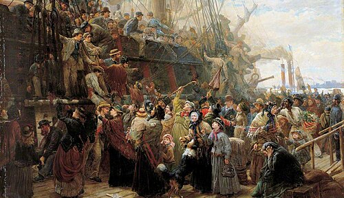 The Emigrant Ship (also known as 'Goodbye'), 1878, Charles Joseph Staniland