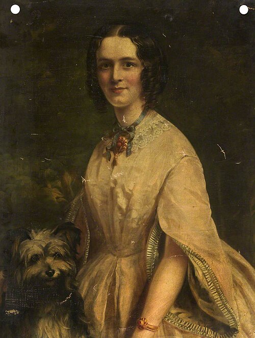 Portrait of a Lady with a Dog, , Charles Mercier