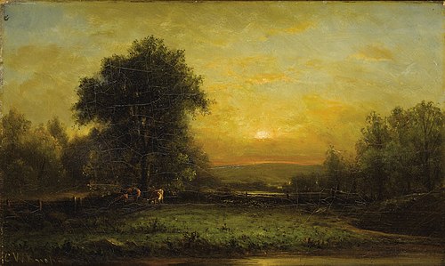 Sunset - Little Miami Valley, 1850, Charles Wilson Knapp