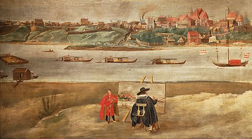 View of Warsaw from Vistula river., 1620, Jan Christian Melich