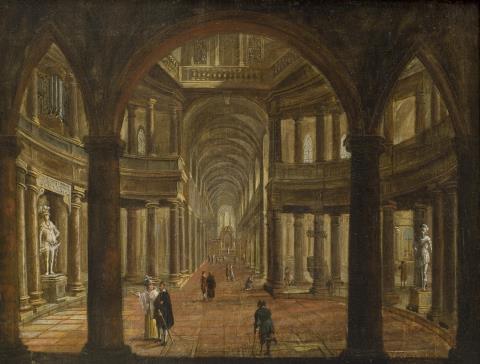 Interior of a cathedral, 1778, Christian Stöcklin