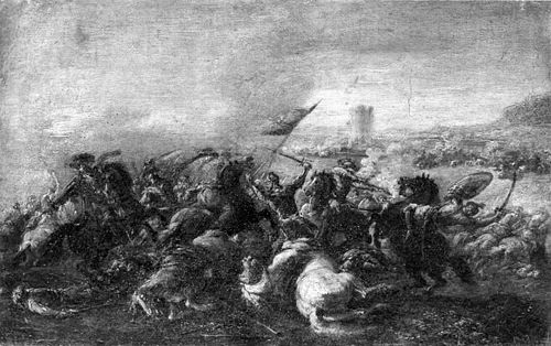 Battle Scene, 1650, Francesco Graziani