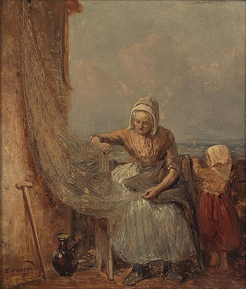 Knotting Nets, 1871, Elchanon Verveer