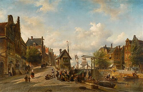 The Singel and Brouwersgracht, Amsterdam, , Elias van Bommel